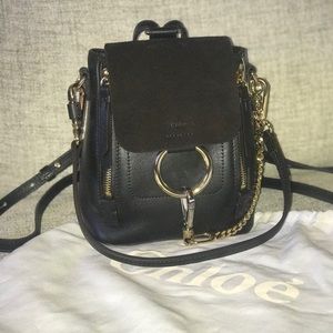 Chloe Faye Mini Faye Backpack in Black